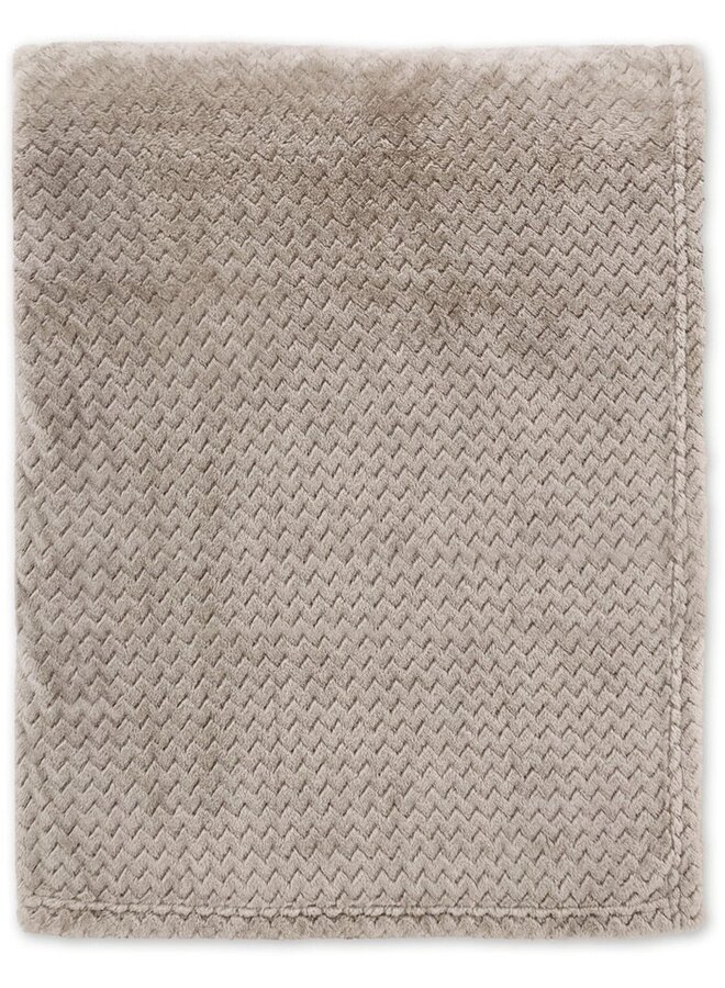 Byrklund Plaid V-Bone Taupe - Polyester