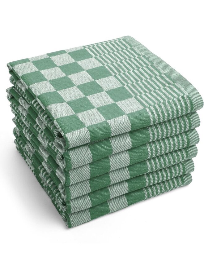 Theedoek Clean & Tidy Groen - Set Van 6 - Katoen