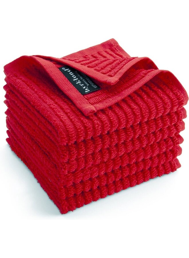 Vaatdoek Clean & Shiny Rood - Set Van 6 - Katoen
