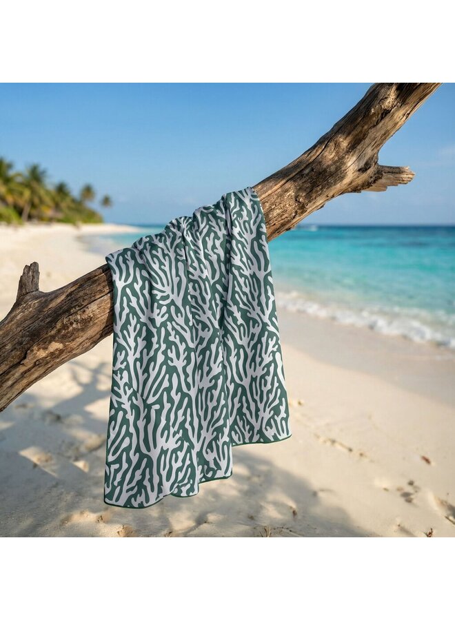 Byrklund Strandlaken Ocean Corals Blauw - Gerecyeld Polyester
