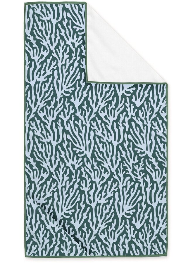 Strandlaken Ocean Corals Blauw - Gerecyeld Polyester
