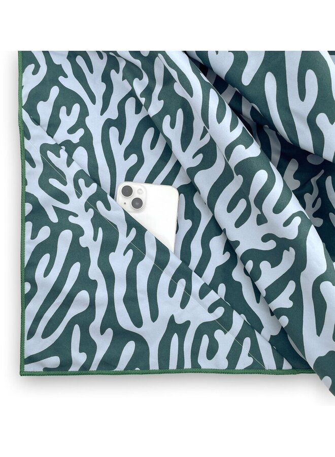 Byrklund Strandlaken Ocean Corals Blauw - Gerecyeld Polyester