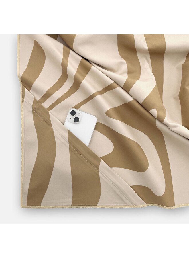 Byrklund Strandlaken Sunset Swirl Zand - Gerecyeld Polyester
