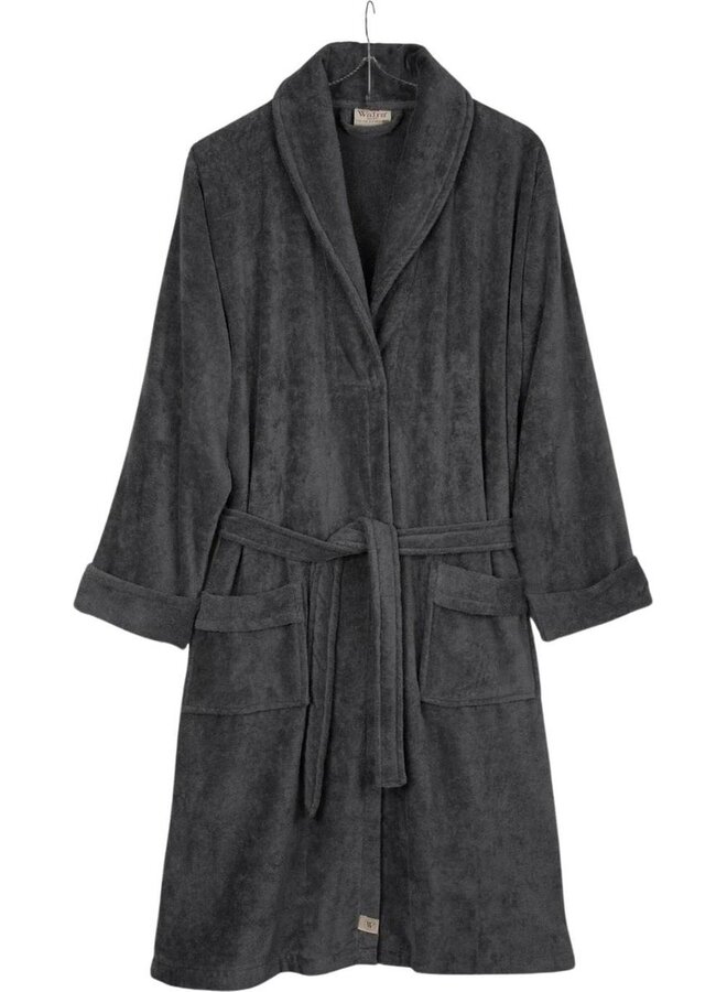Badjas Casual Robe Antraciet - Velours