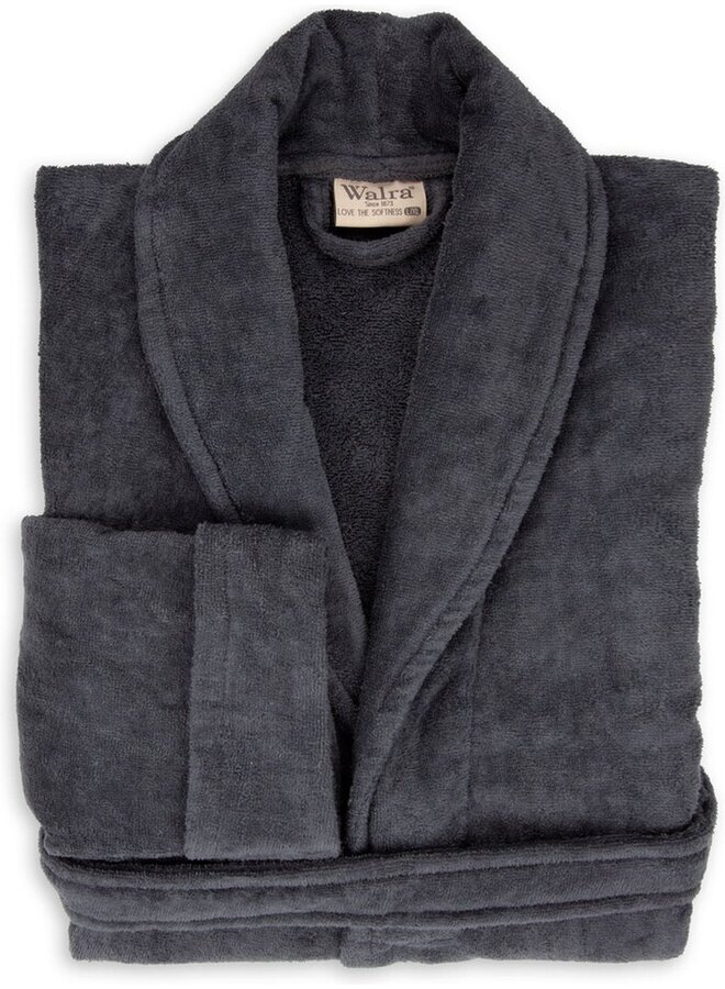 Walra Badjas Casual Robe Antraciet - Velours