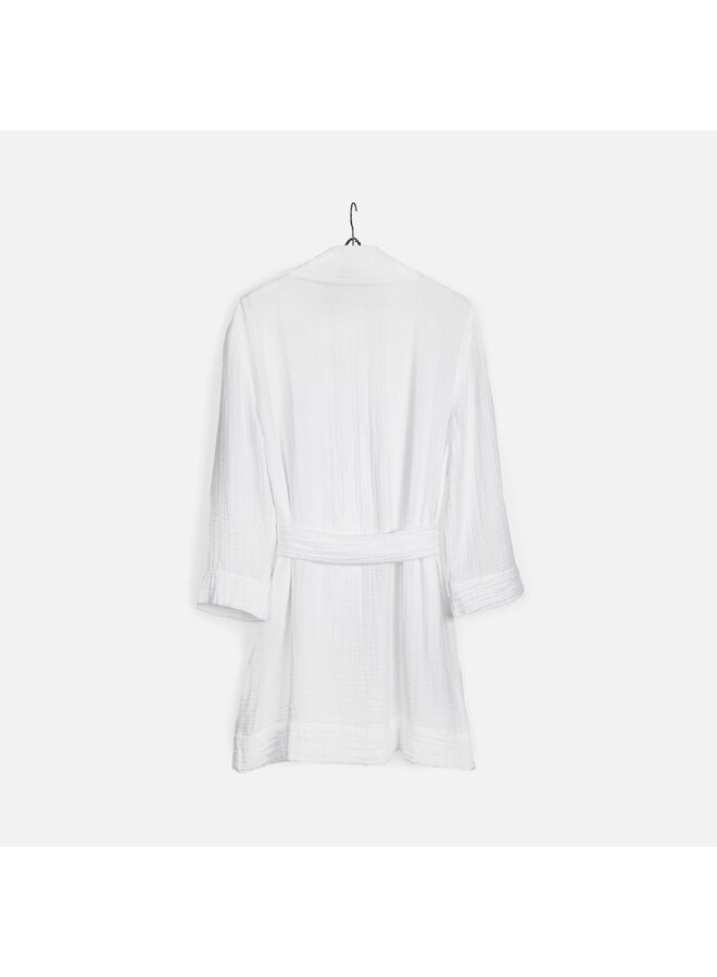Walra Badjas Spring Robe Wit - Mousseline Katoen