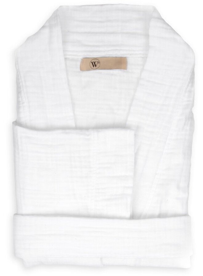 Walra Badjas Spring Robe Wit - Mousseline Katoen