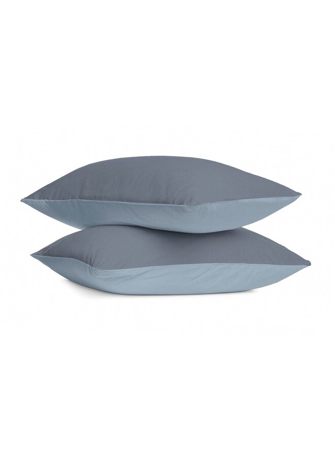 Kussenslopen Wash & Rest Blauw - Set Van 2 - Polyester