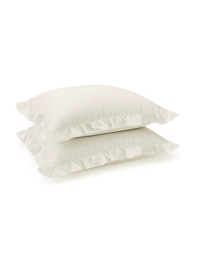 Kussenslopen Candy Clouds Creme - Gerecycled Katoen/Polyester