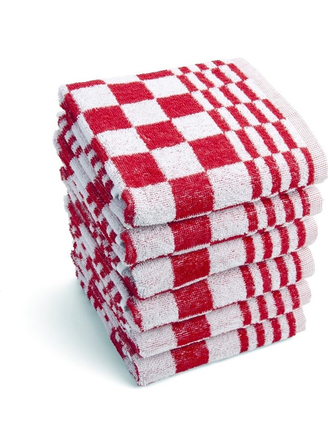 Byrklund Keukendoek Clean & Fresh Rood - Set Van 6 - Katoen