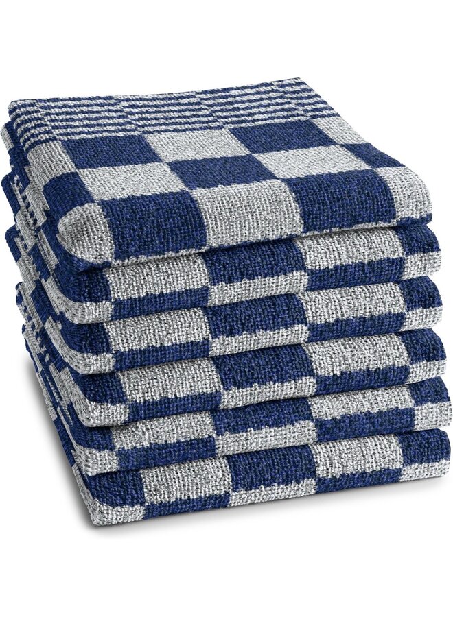 DDDDD Keukendoek Barbeque Blauw - Set Van 6 - Katoen