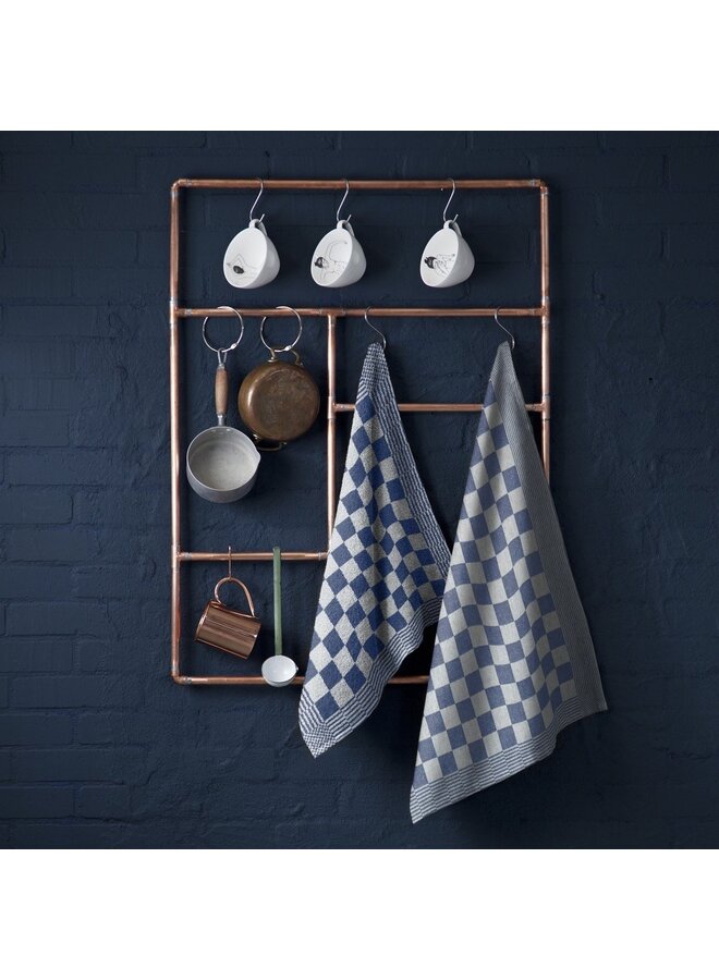 DDDDD Keukendoek Barbeque Blauw - Set Van 6 - Katoen