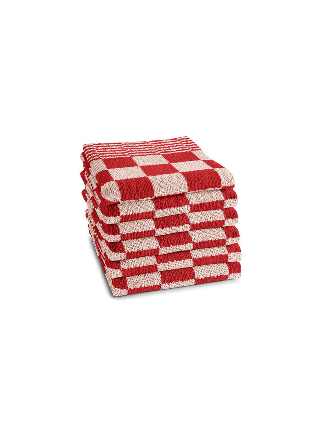 Keukendoek Barbeque Rood - Set Van 6 - Katoen