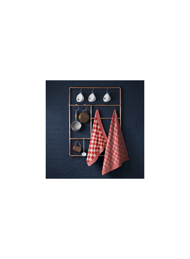 DDDDD Keukendoek Barbeque Rood - Set Van 6 - Katoen