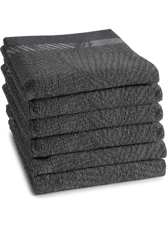 Keukendoek Barrier Grijs - Set Van 6 - Katoen