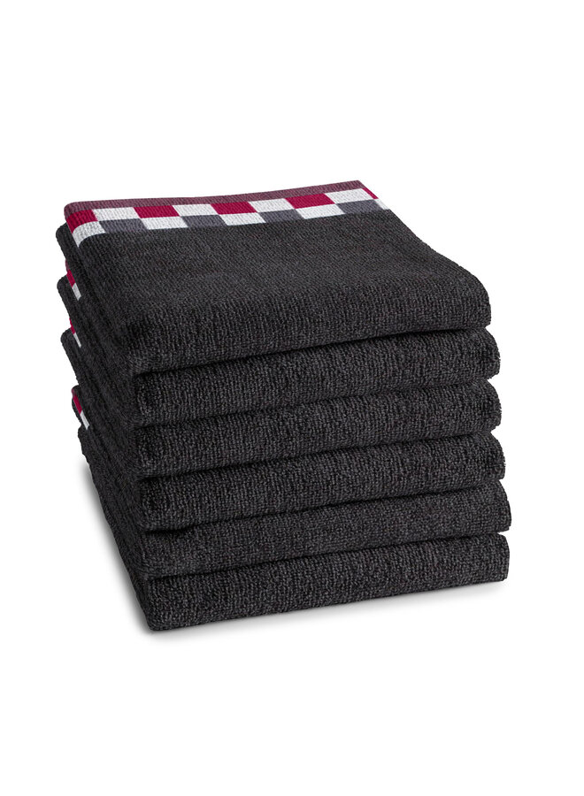 DDDDD Keukendoek Carre Grijs - Set Van 6 - Katoen