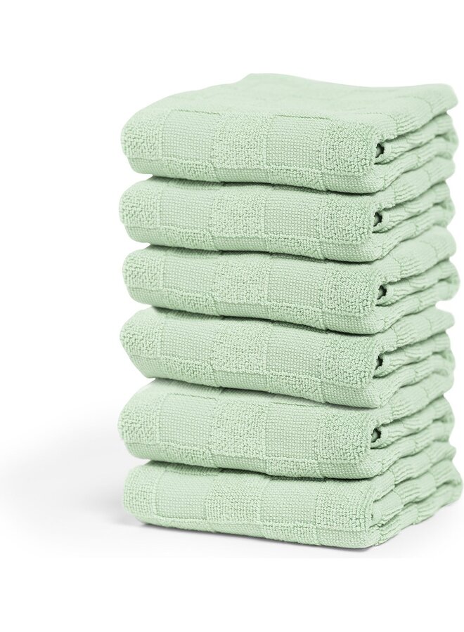 Keukendoek Checkmaid Groen - Set Van 6 - Katoen
