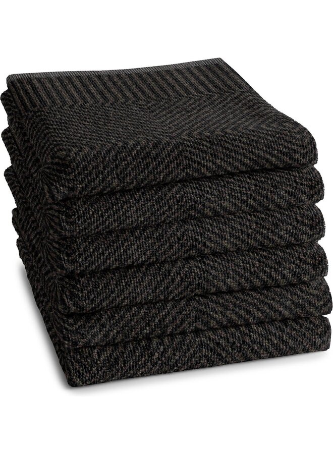 DDDDD Keukendoek Cisis Bruin - Set Van 6 - Katoen