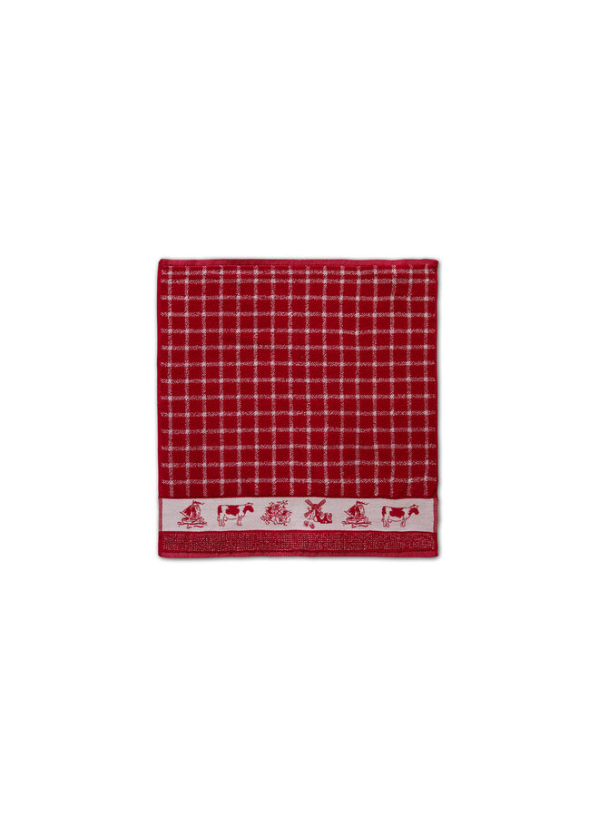 DDDDD Keukendoek Dutchie Rood - Set Van 6 - Katoen