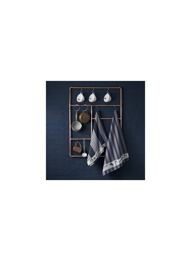 DDDDD Keukendoek Friesian Blauw - Set Van 6 - Katoen
