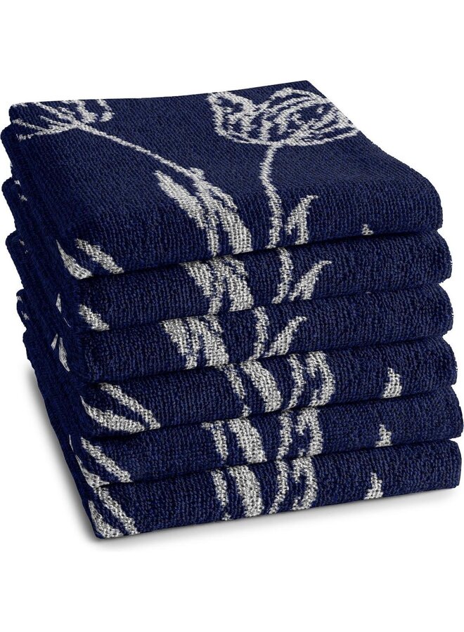 Keukendoek Lisse Blauw - Set Van 6 - Katoen