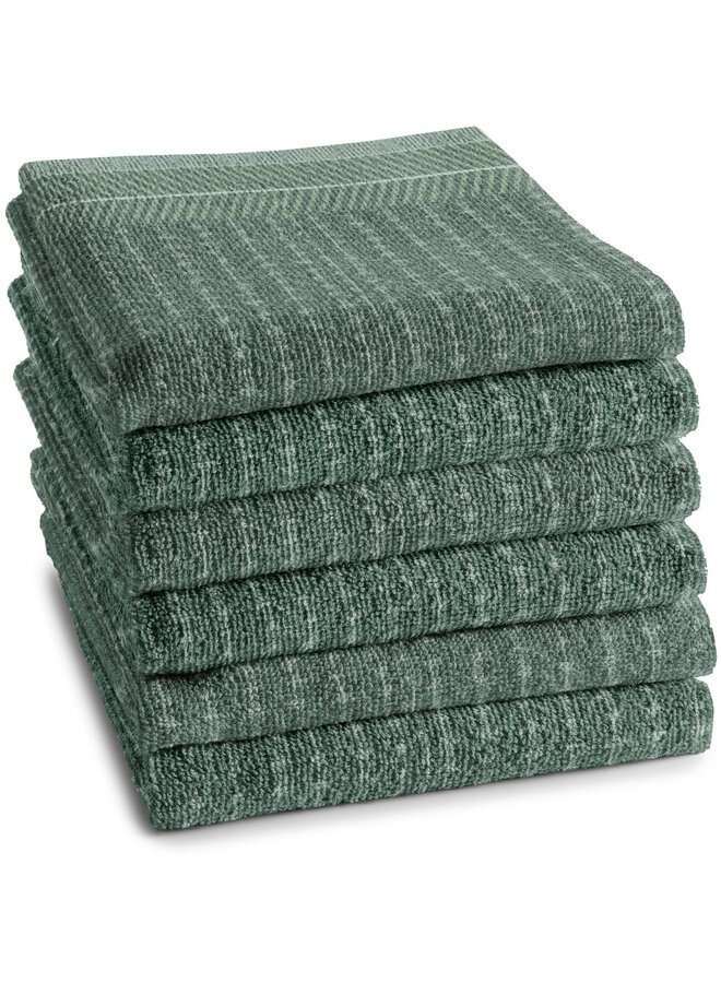Keukendoek Monstera Groen - Set Van 6 - Katoen