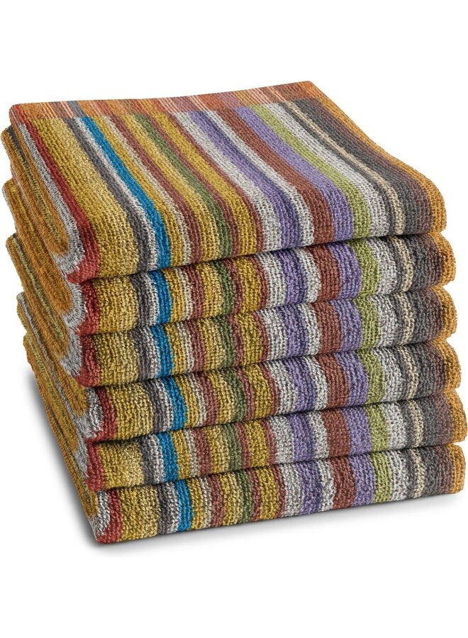 Keukendoek Over The Rainbow Bruin - Set Van 6 - Katoen