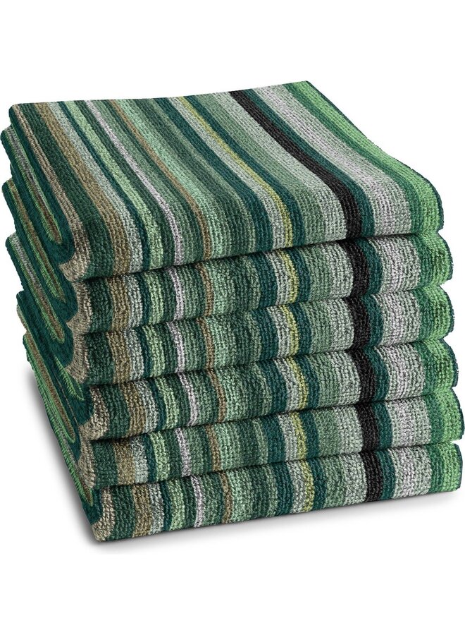 Keukendoek Over The Rainbow Groen - Set Van 6 - Katoen