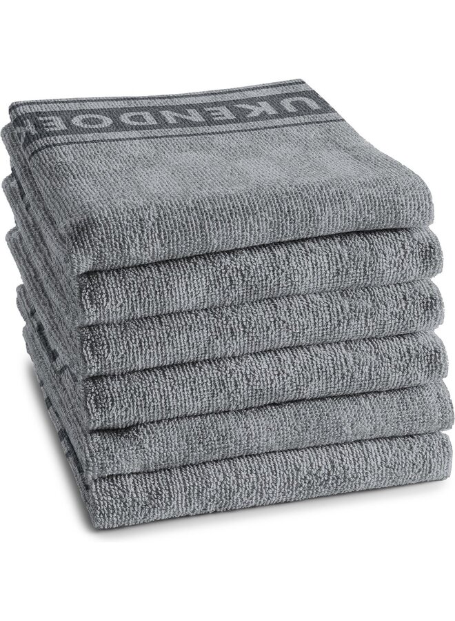 DDDDD Keukendoek Pelle Grijs - Set Van 6 - Katoen