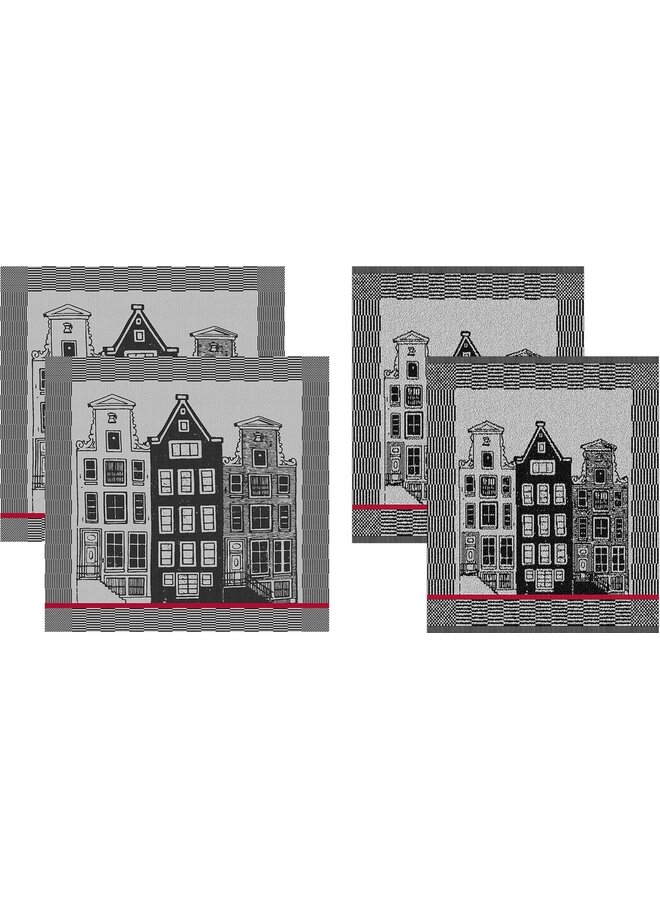 Keukenset Canal Zwart - Set Van 4 - Katoen