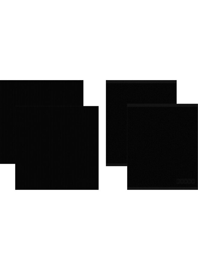 Keukenset Logo Zwart - Set Van 4 - Katoen