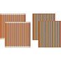 DDDDD Keukenset Over The Rainbow Bruin - Set Van 4 - Katoen