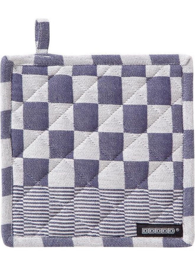 DDDDD Pannenlap Barbeque Blauw - Set Van 2 - Katoen