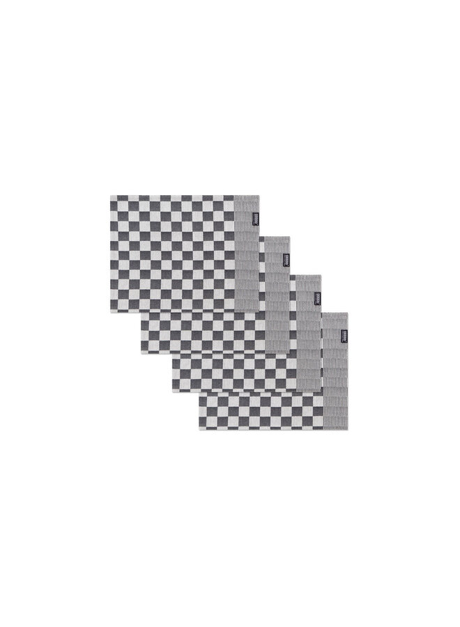 DDDDD Placemat Set Barbeque Zwart - Set Van 4 - Katoen