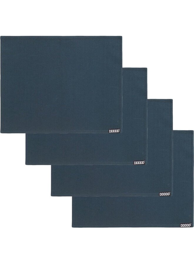 Placemat Set Kit Blauw - Set Van 4 - Katoen
