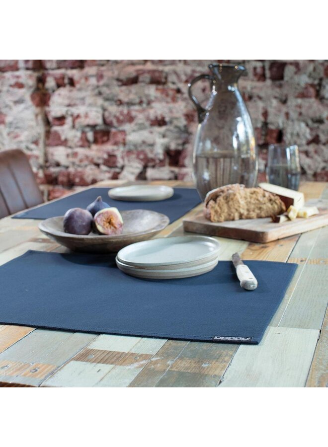 DDDDD Placemat Set Kit Blauw - Set Van 4 - Katoen
