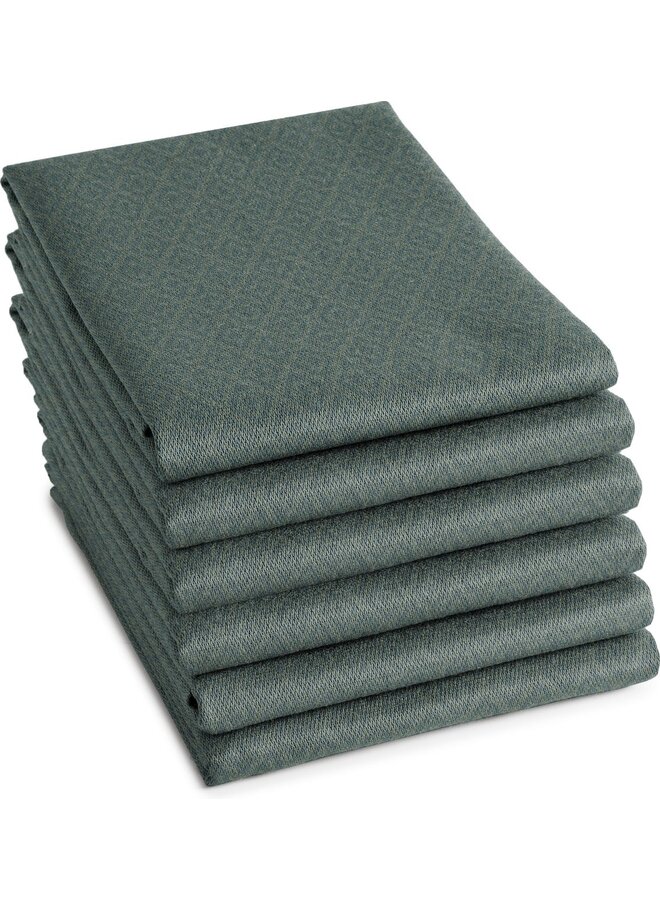 Theedoek Akira Groen - Set Van 6 - Katoen