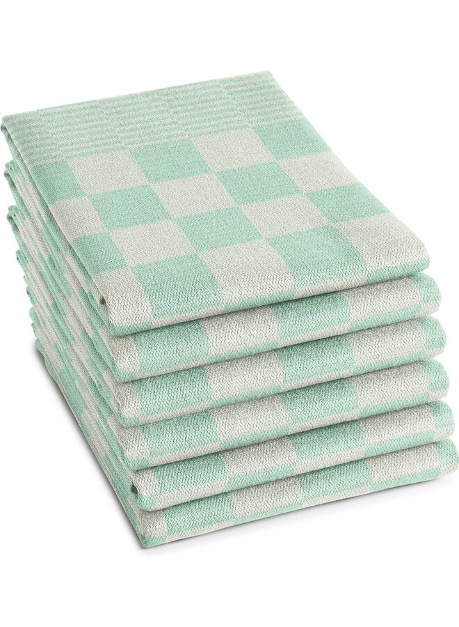 Theedoek Barbeque Pastel Groen - Set Van 6 - Katoen