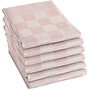 DDDDD Theedoek Barbeque Pastel Roze - Set Van 6 - Katoen