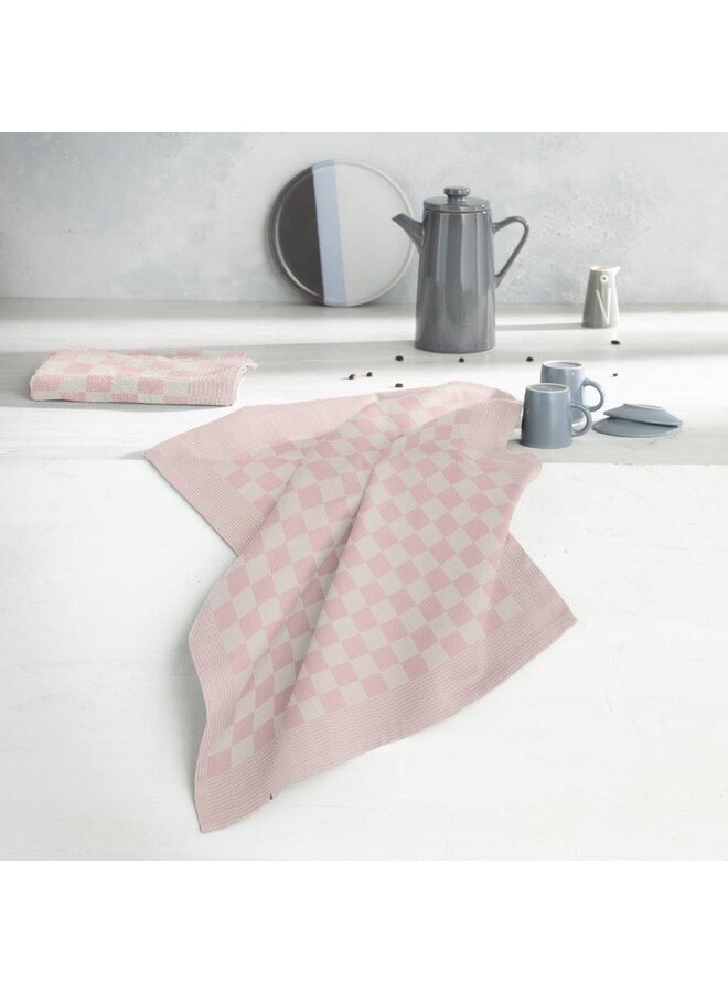 DDDDD Theedoek Barbeque Pastel Roze - Set Van 6 - Katoen