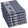 DDDDD Theedoek Dutchie Blauw - Set Van 6 - Katoen