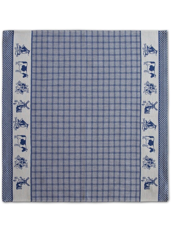 DDDDD Theedoek Dutchie Blauw - Set Van 6 - Katoen