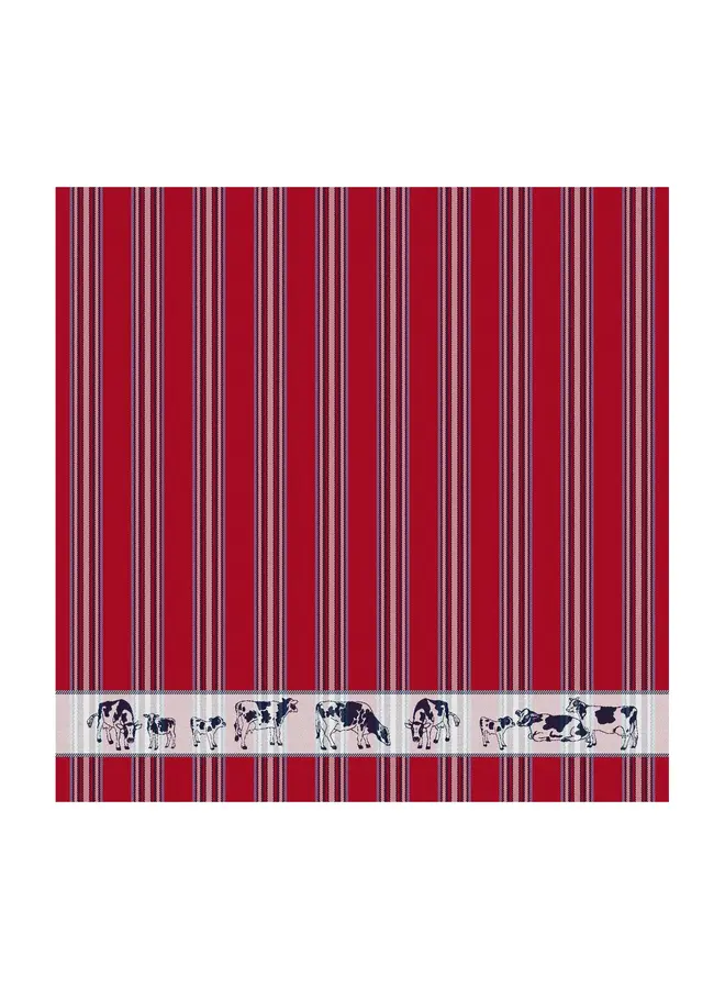 DDDDD Theedoek Friesian Rood - Set Van 6 - Katoen