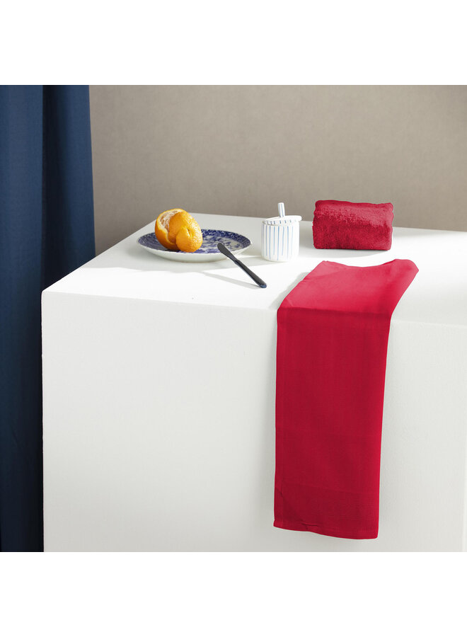 DDDDD Theedoek Logo Rood - Set Van 6 - Katoen