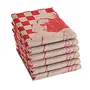 DDDDD Theedoek Milk Maid Rood - Set Van 6 - Katoen