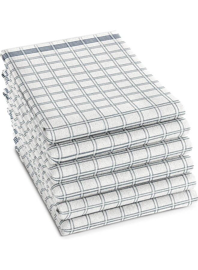 Theedoek National Blauw - Set Van 6 - Katoen
