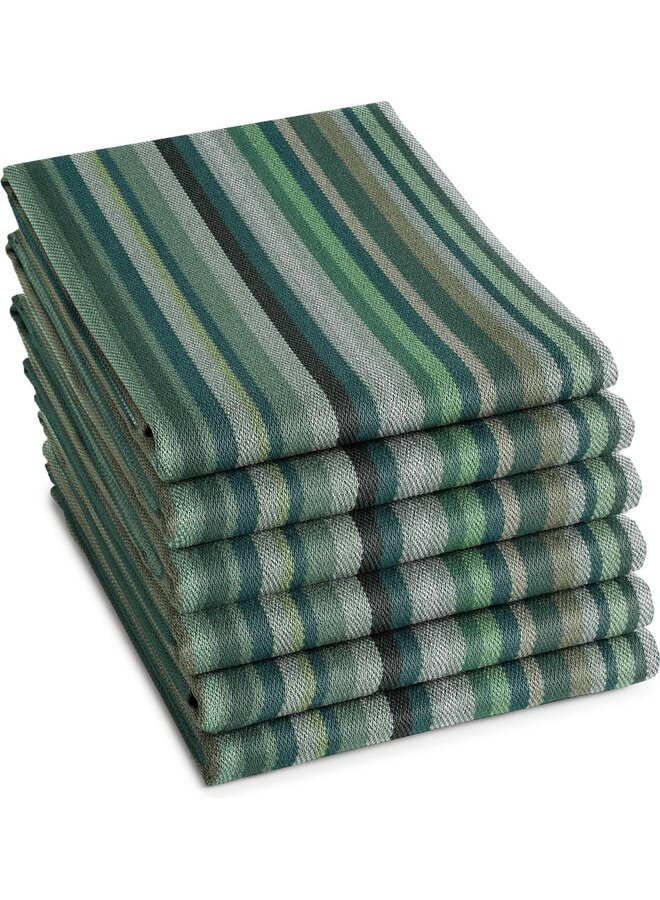 DDDDD Theedoek Over The Rainbow Groen - Set Van 6 - Katoen