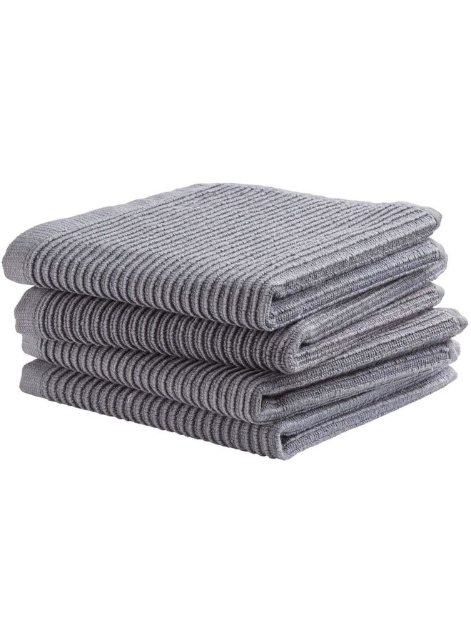 Vaatdoek Basic Grijs - Set Van 4 - Katoen