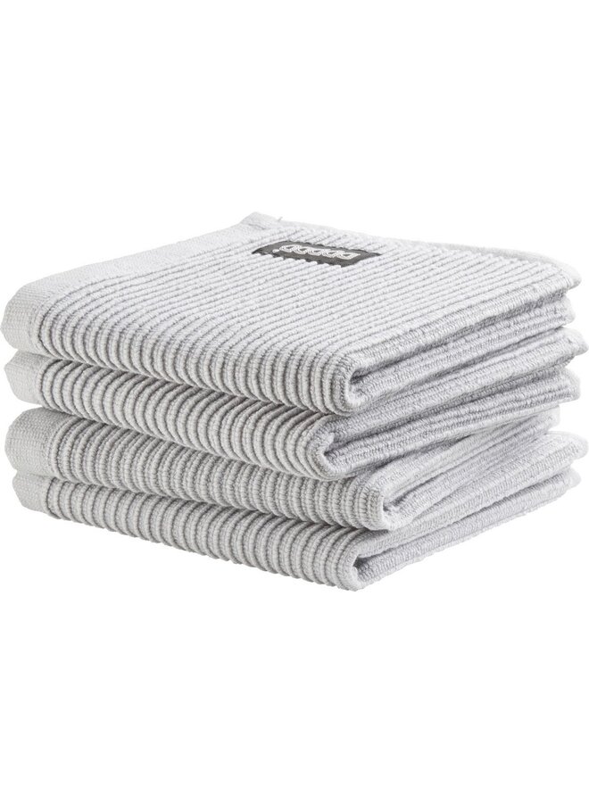Vaatdoek Basic Licht Grijs - Set Van 4 - Katoen