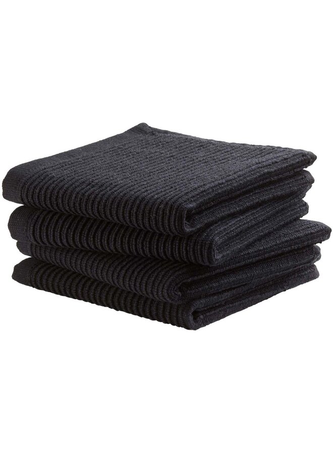 Vaatdoek Basic Zwart - Set Van 4 - Katoen